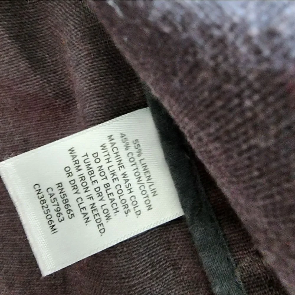 Caslon linen cotton blend snap button paper bag cuffs light jacket